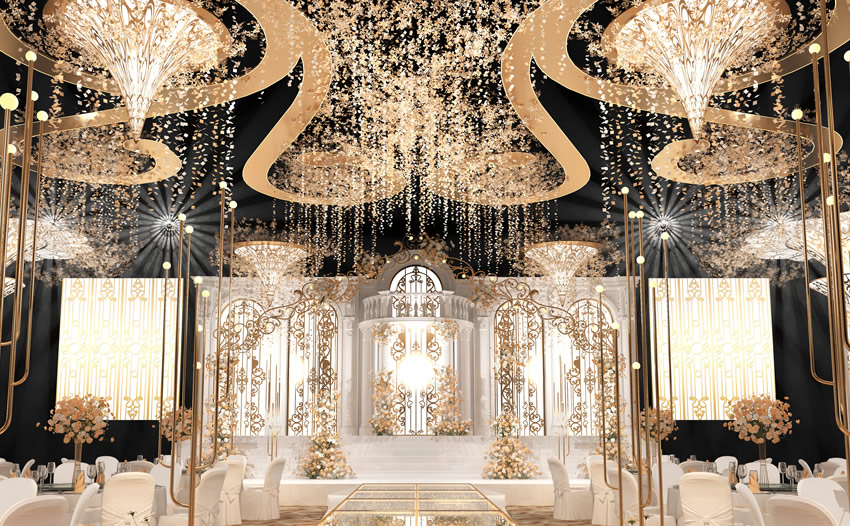 西双版纳花木兰喜事汇金色大厅效果展示